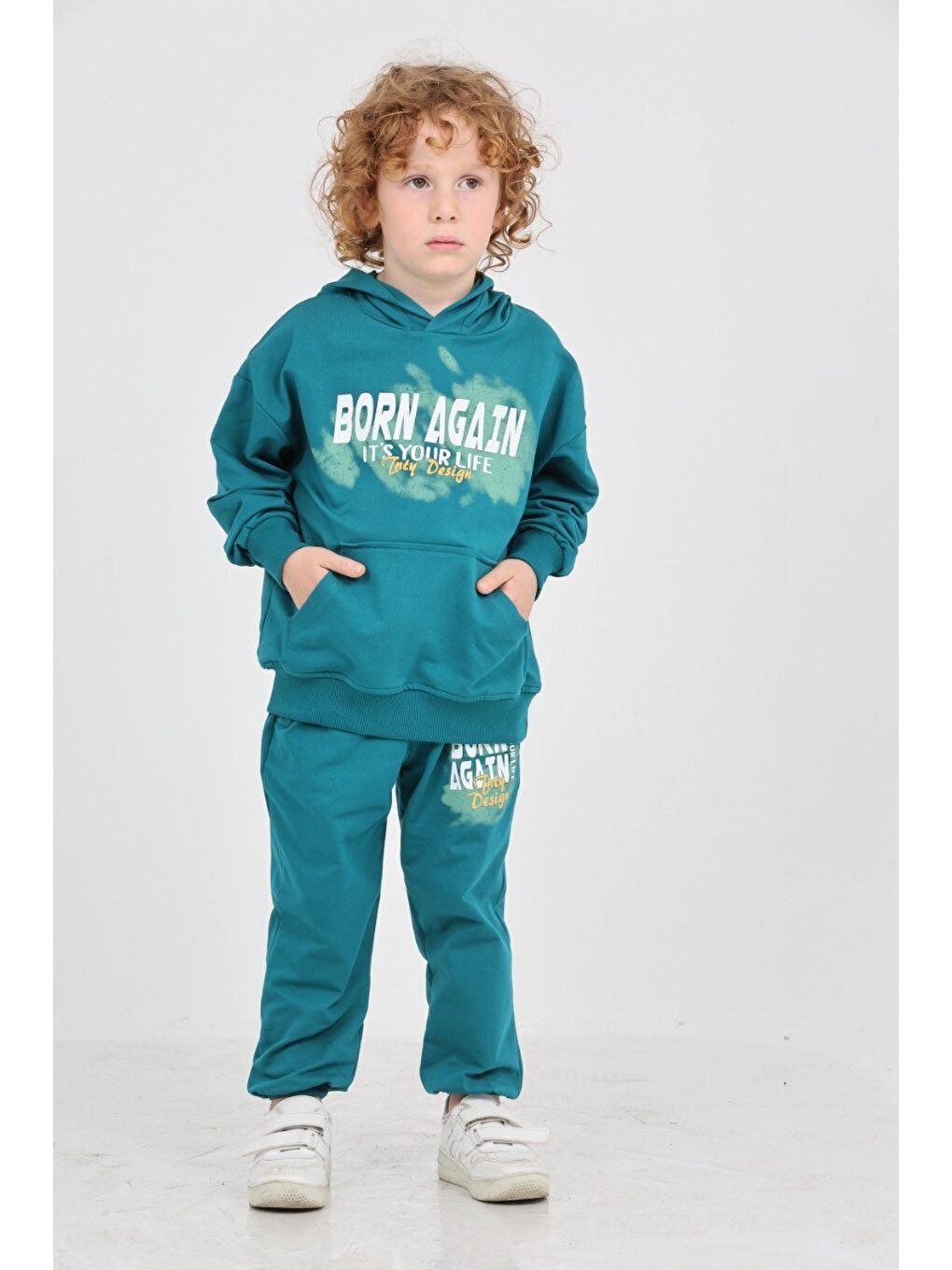 Petrol Erkek Çocuk Born Agaın Baskılı Eşofman Takım-3