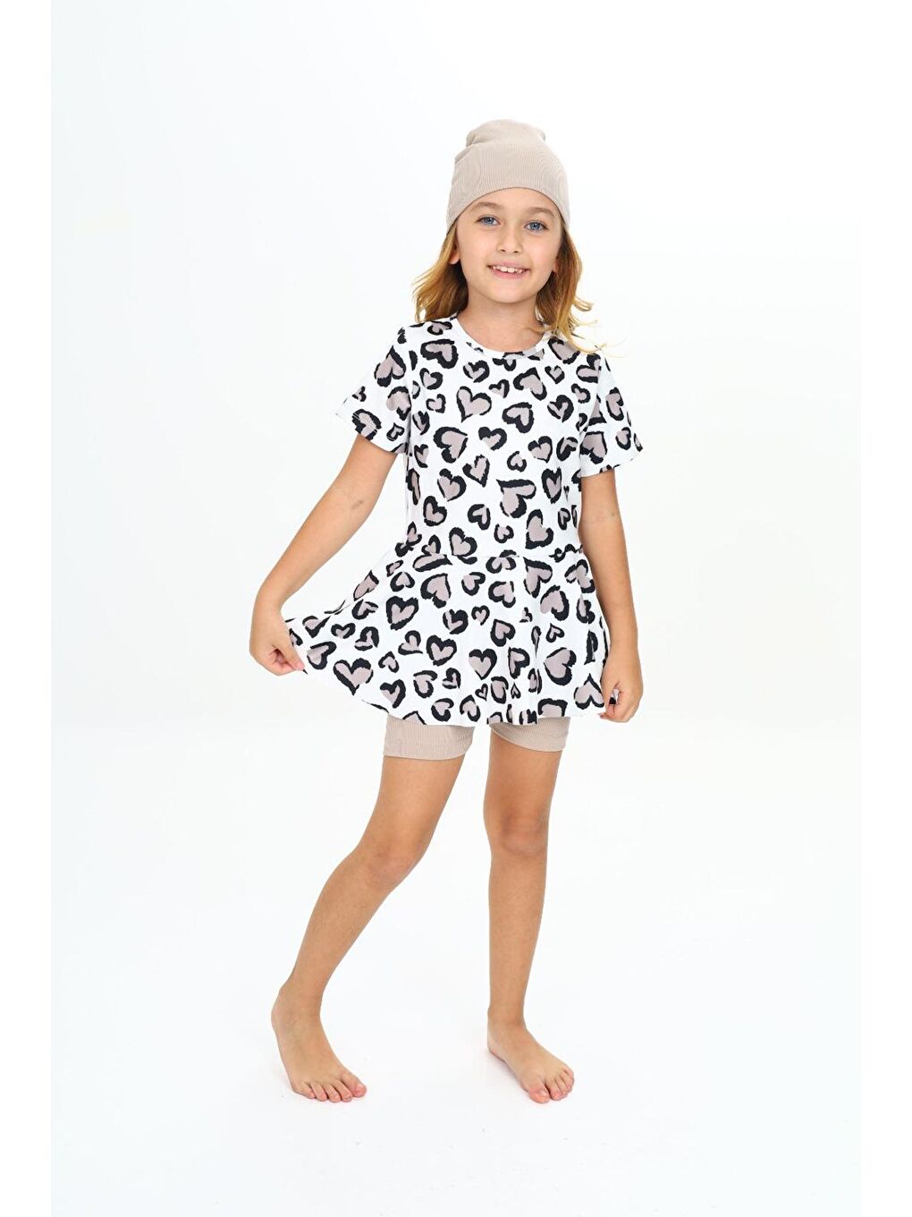 Siyah Üç Parça Kız Çocuk Boneli Mayo-1