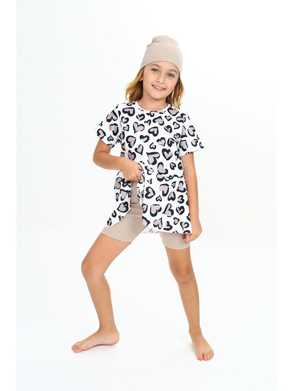 Siyah Üç Parça Kız Çocuk Boneli Mayo-2