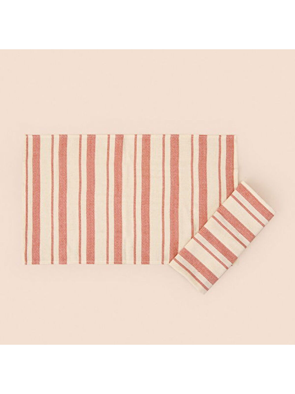 Lila Soft Alno 2'li Amerikan Servis - Ekru / Kiremit - 30x50 cm-1