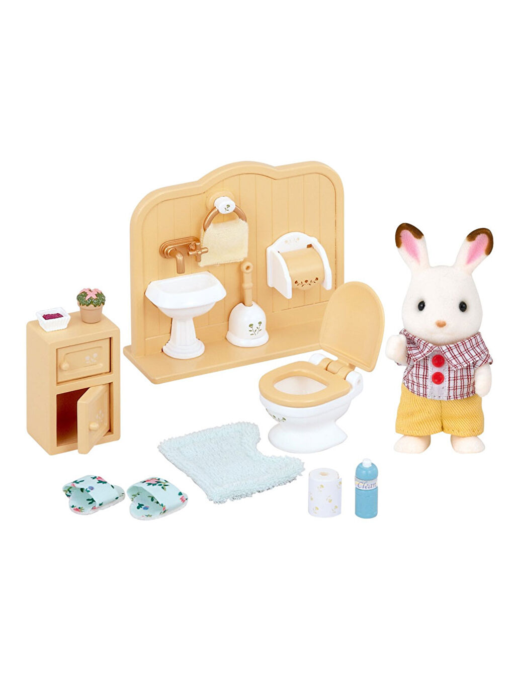 Sylvanian Families Renksiz Çikolata Kulaklı Tavşan Tuvalet Seti 5015 - 1