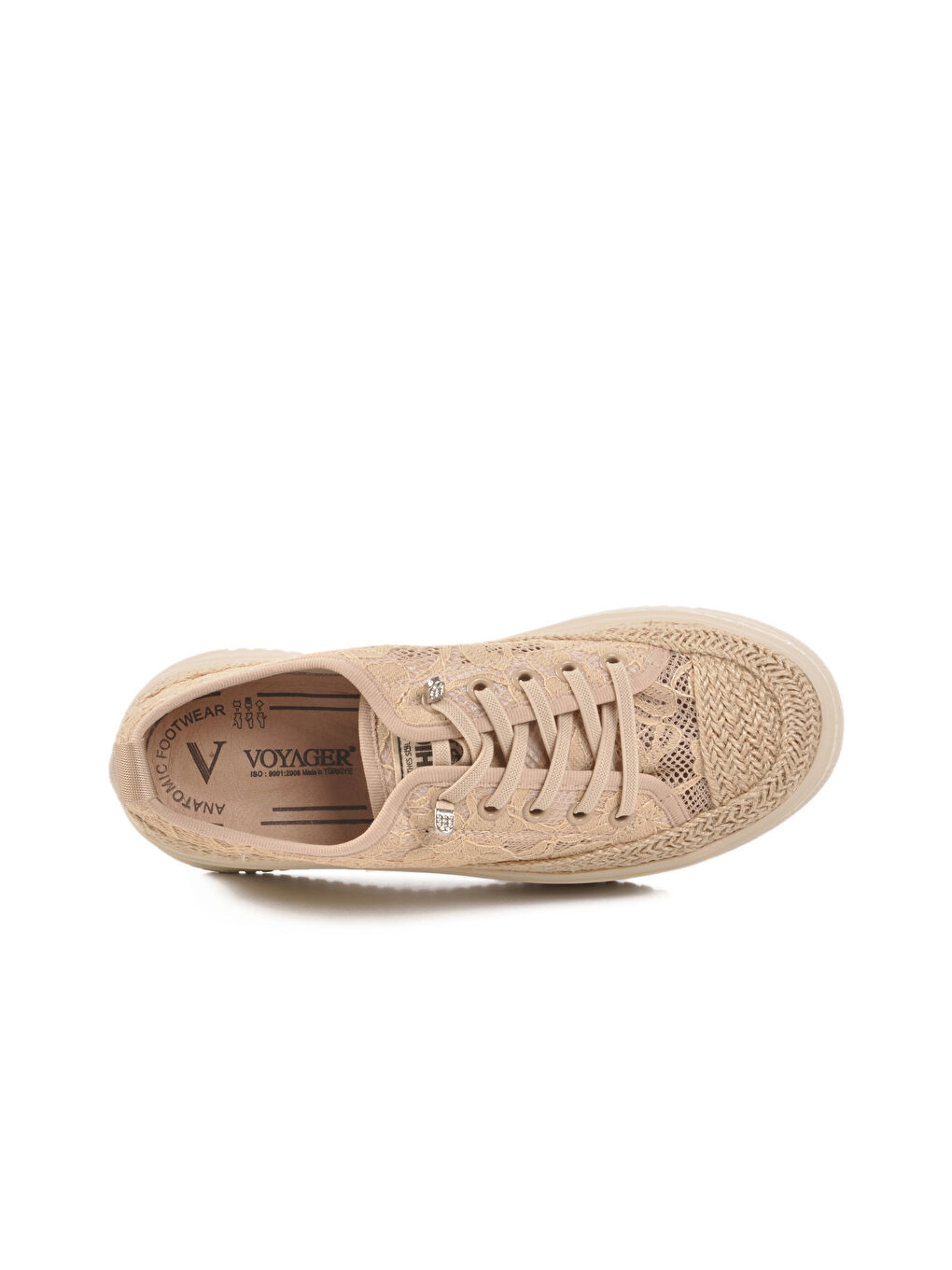 Ekru Krem Anatomik Örme Kadın Casual Ayakkabı B237 Z-3