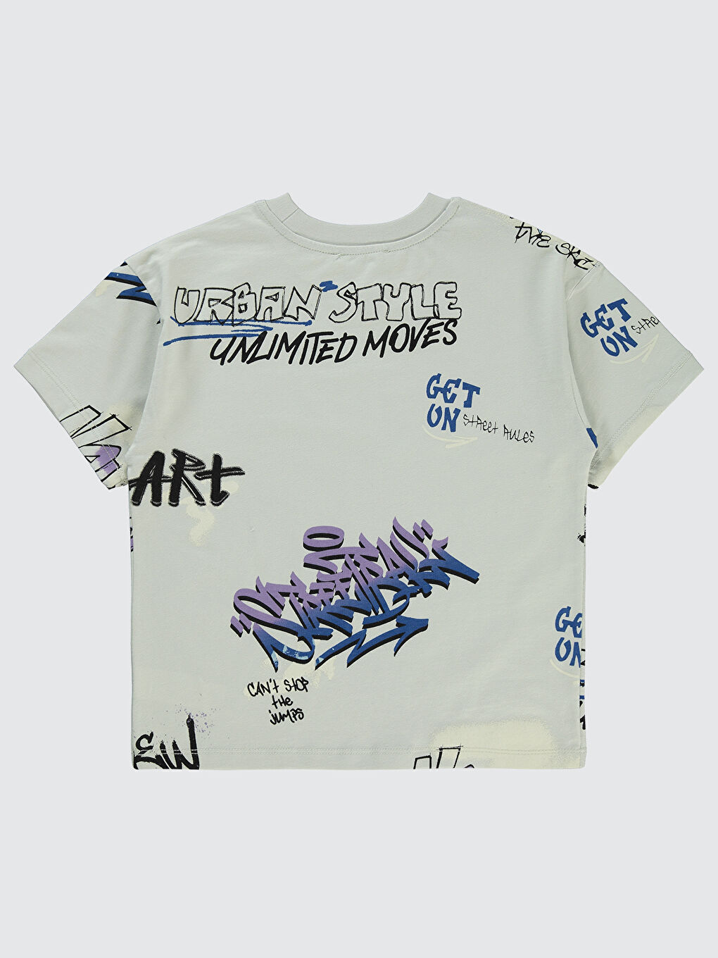 Boys Erkek Çocuk Tişört 10-13 Yaş Acık Gri-2