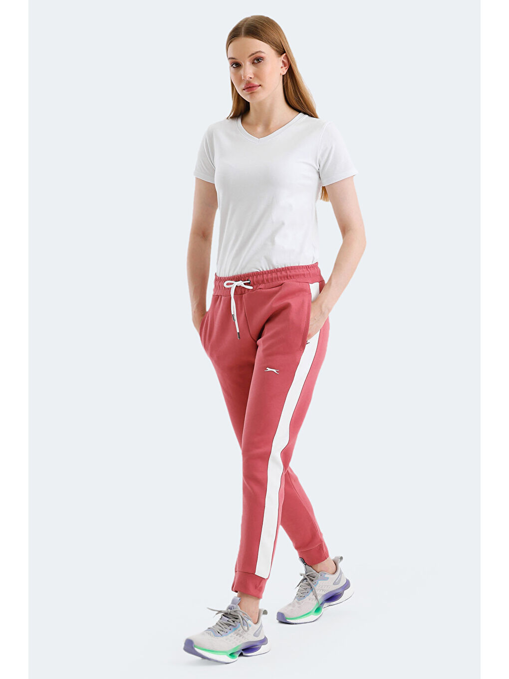 SLAZENGER Pembe VEVA Kadın Eşofman Altı Gül - 5