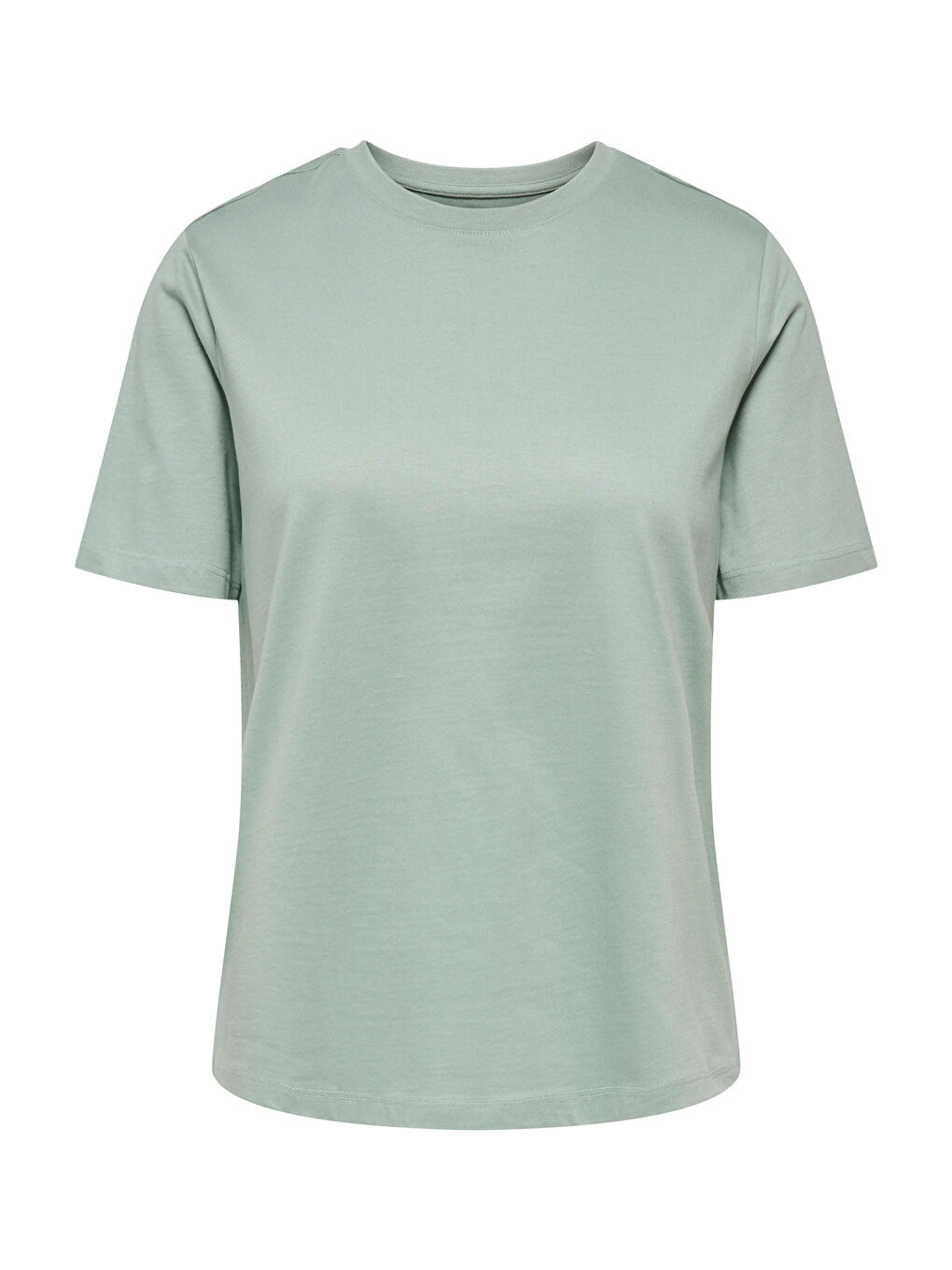 Yeşil Onlfreja Pamuklu Regular Fit Yuvarlak Yaka Kadın T Shirt 15367970-5