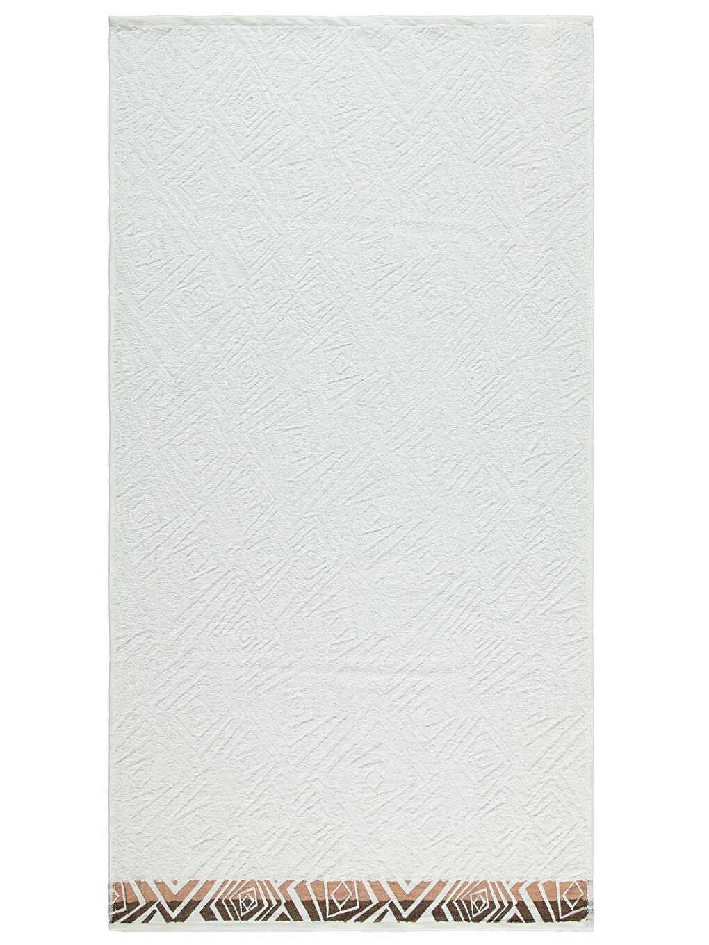 Boys Etnik Desenli 70*140 Havlu - Ekru