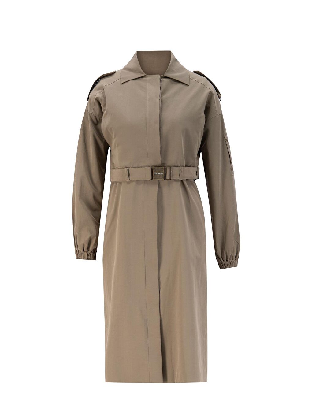 Çift Parça Görünüm Trençkot 24K7504 Haki-7