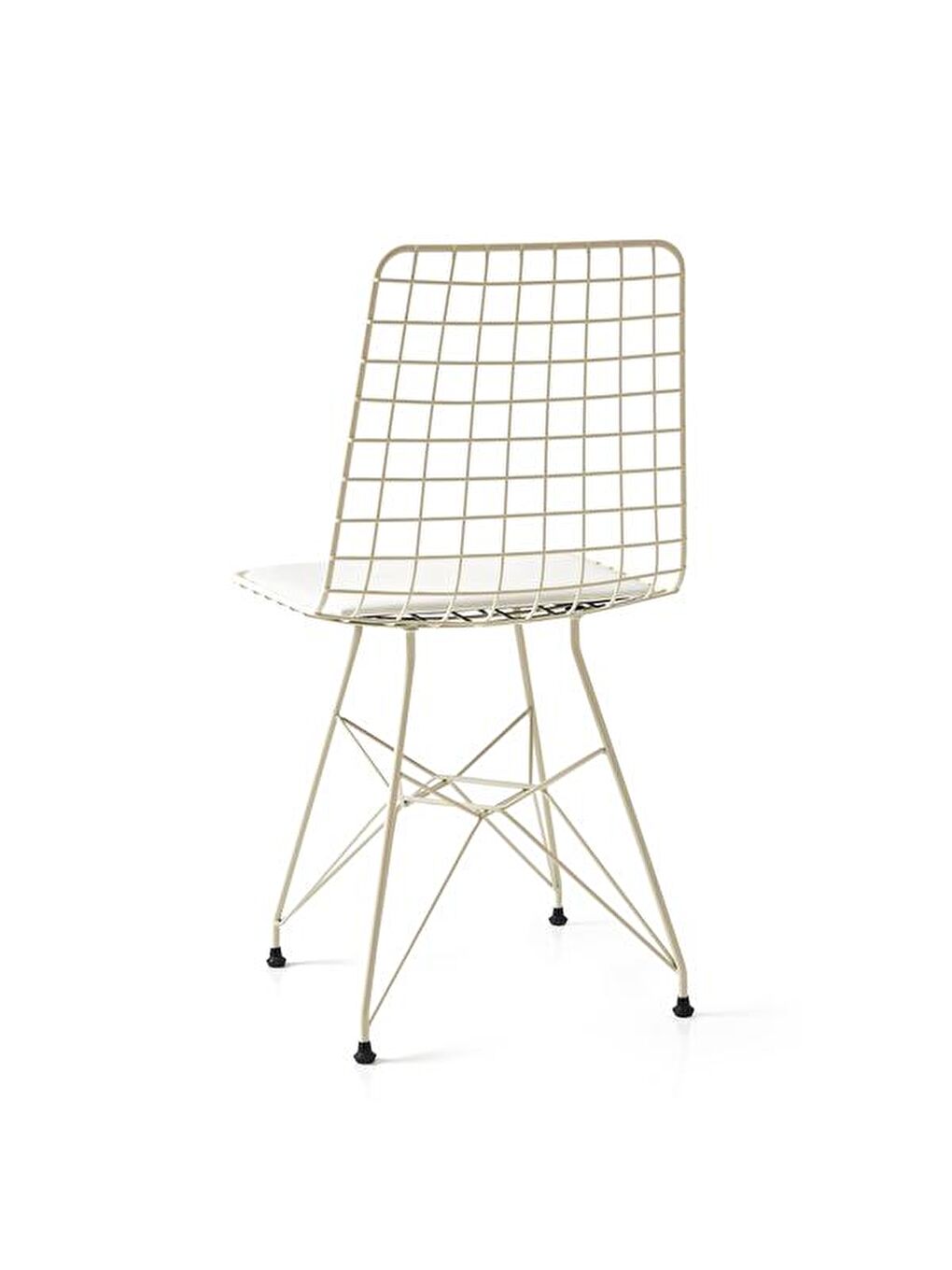 Tel Sandalye - Beyaz - 83x42x44 cm-1