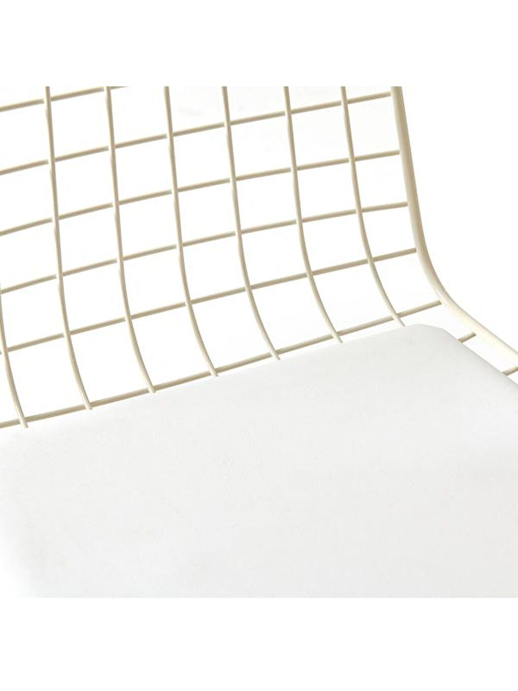 Tel Sandalye - Beyaz - 83x42x44 cm-4