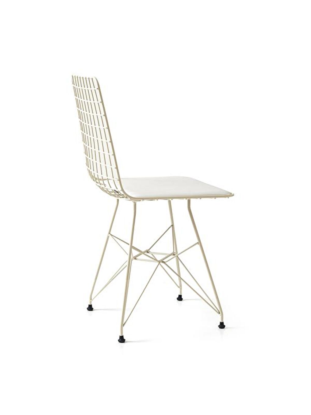 Tel Sandalye - Beyaz - 83x42x44 cm-6