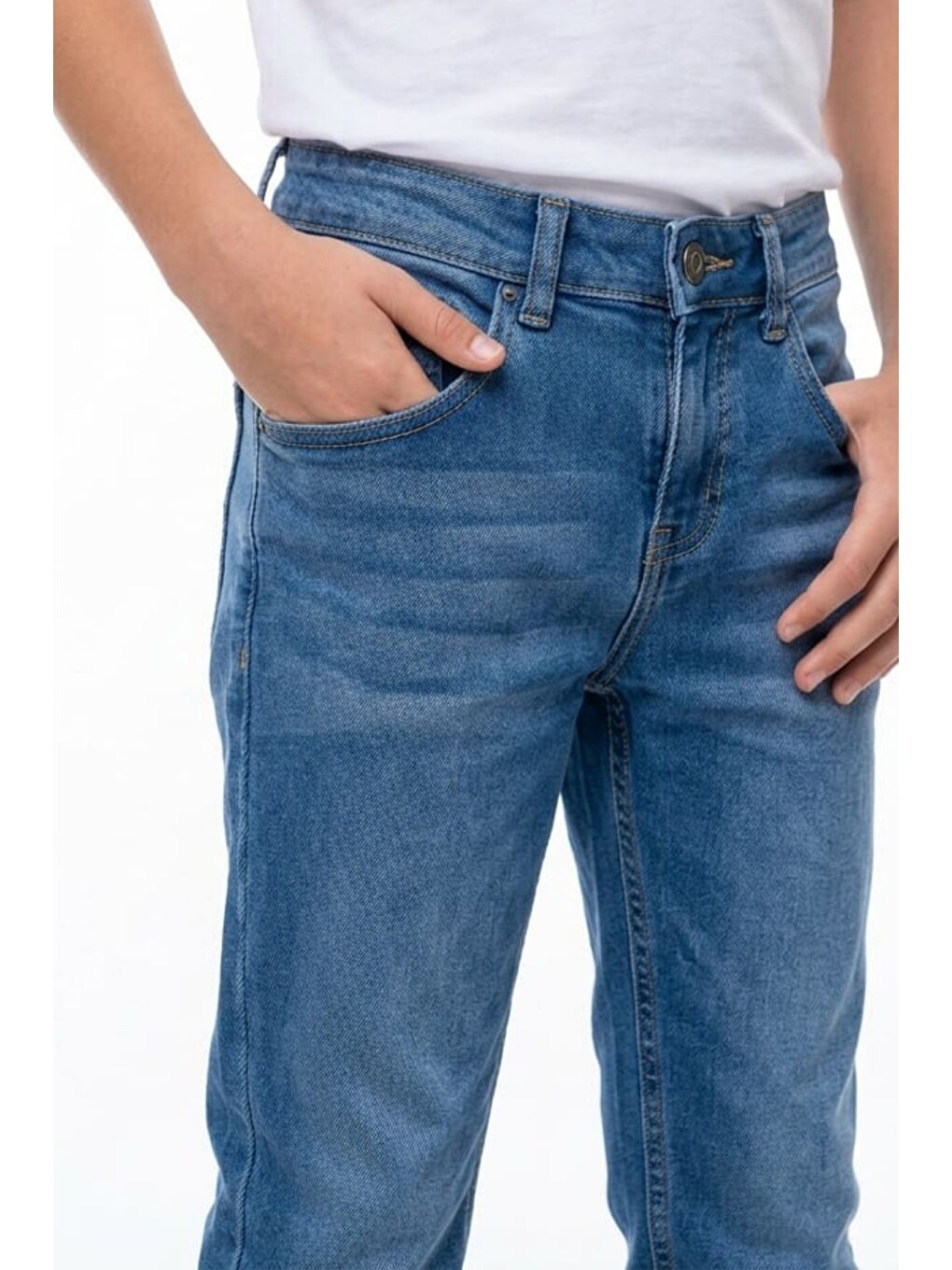 Mavi Erkek Çocuk Bıyık Detaylı Elastanlı Jean Pantolon Pnt6016-4