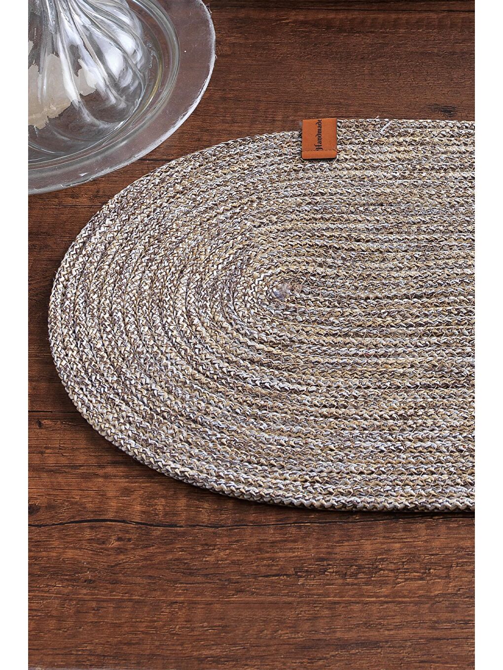 Maison Art Bej 2 Adet Oval Supla | Amerikan Servis Runner | Tabak, Tava, Altlığı Sofra Sunumluk - 1
