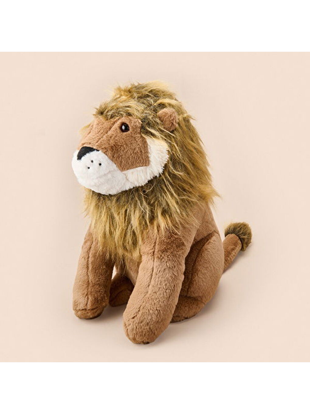 Soft Ormanların Kralı Aslan Figürlü Yastık - Kahverengi - 30x55 cm-2