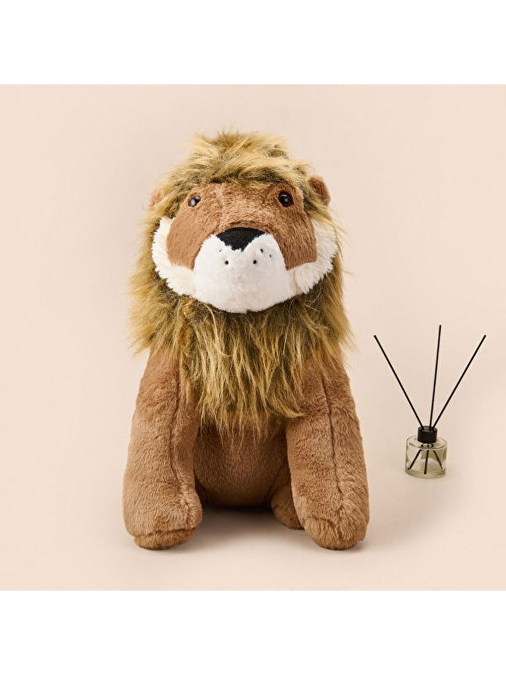 Soft Ormanların Kralı Aslan Figürlü Yastık - Kahverengi - 30x55 cm-3