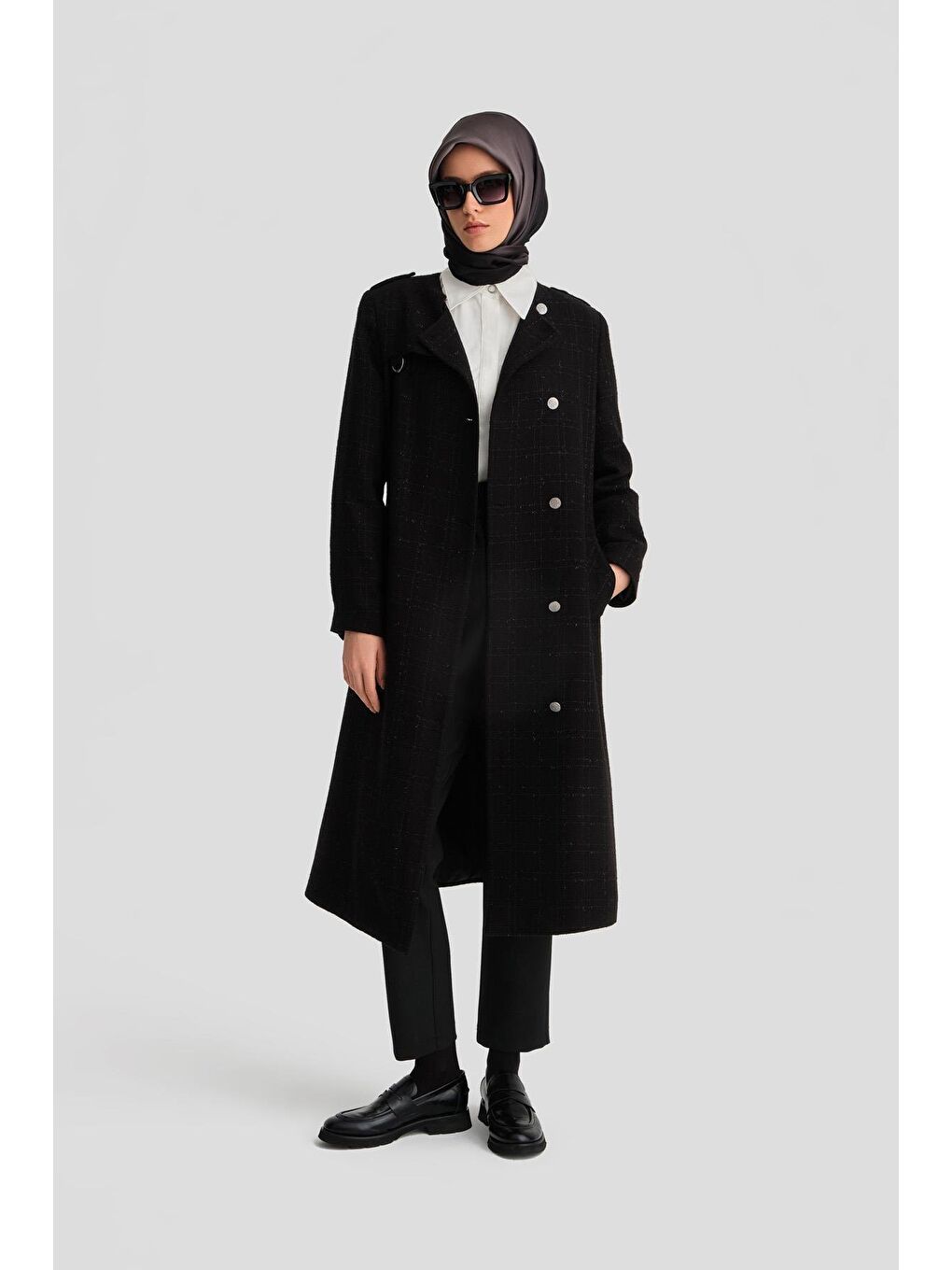 Tuvit Trençkot 24K7512 Siyah-1