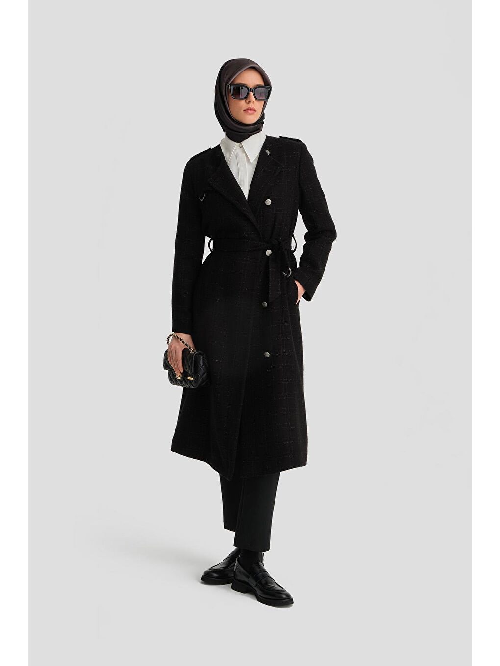 Tuvit Trençkot 24K7512 Siyah-2