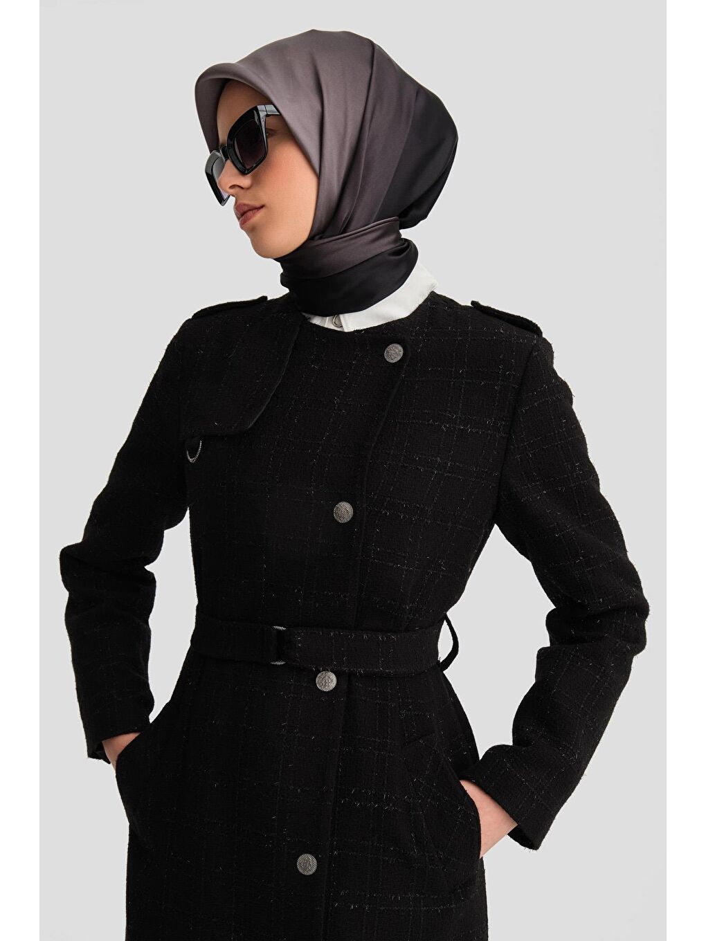 Tuvit Trençkot 24K7512 Siyah-3