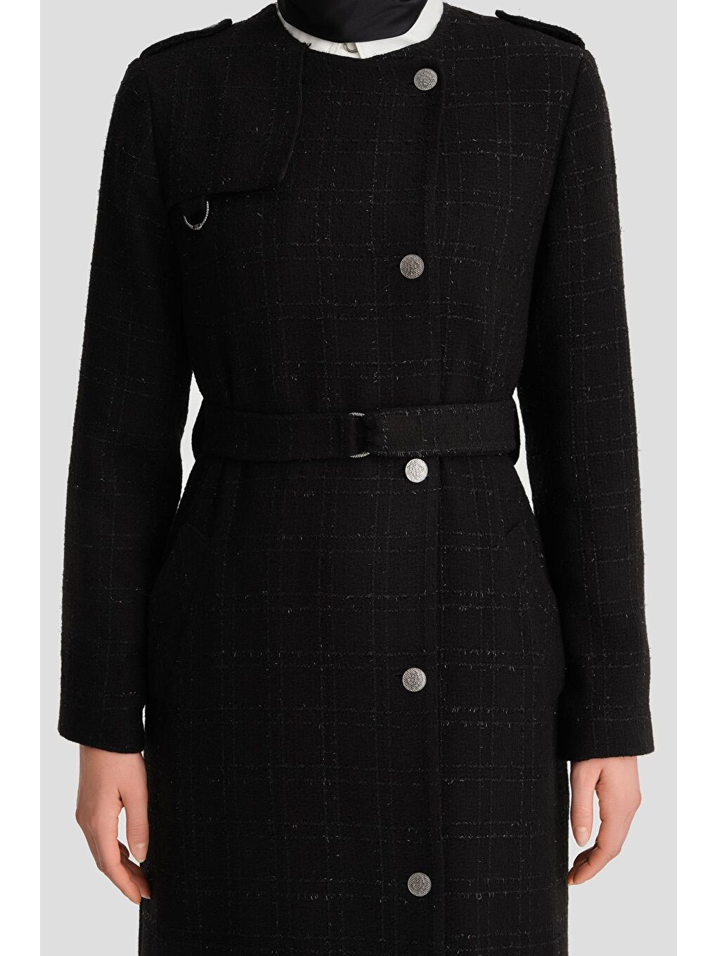 Tuvit Trençkot 24K7512 Siyah-4