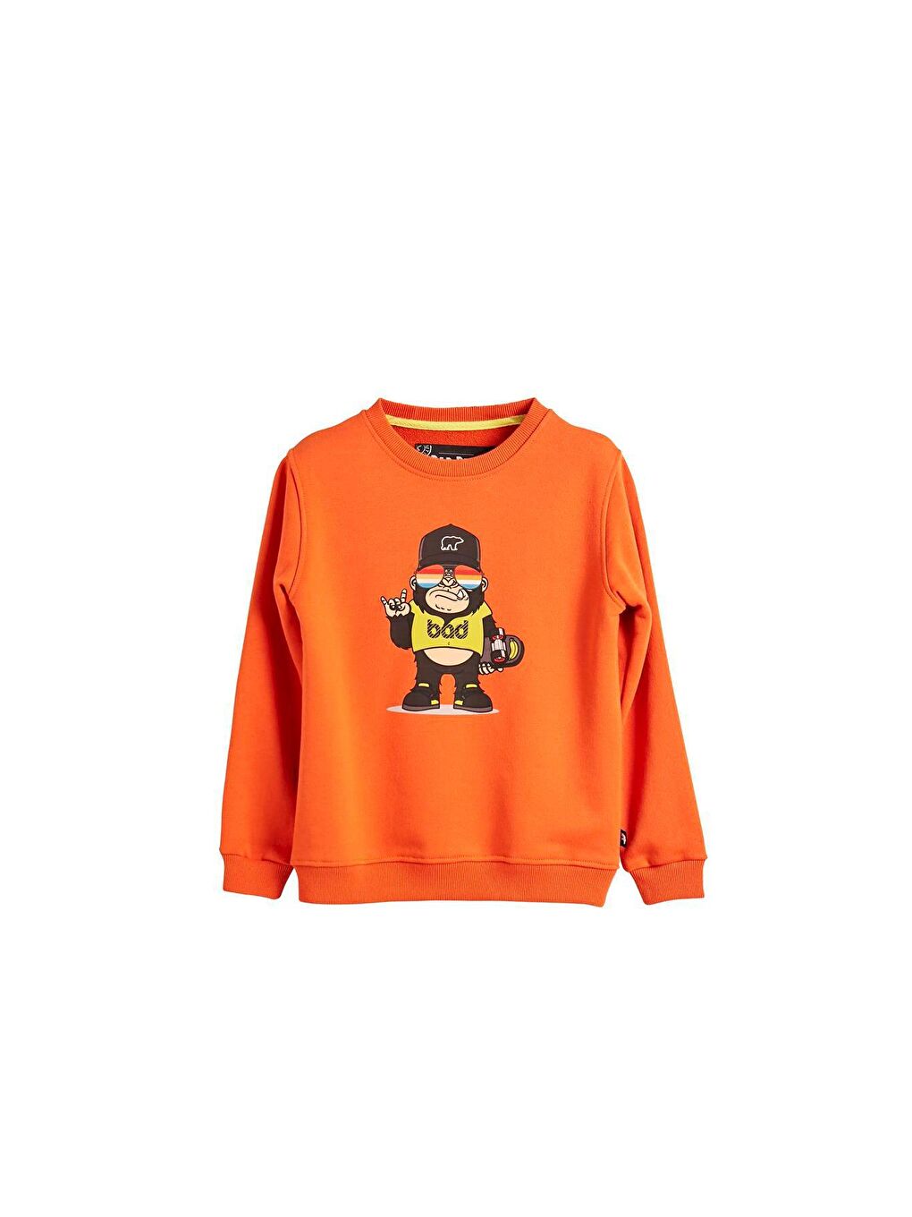 Bad Bear Turuncu Funky Crewneck Kids Turuncu Baskılı Çocuk Sweatshirt