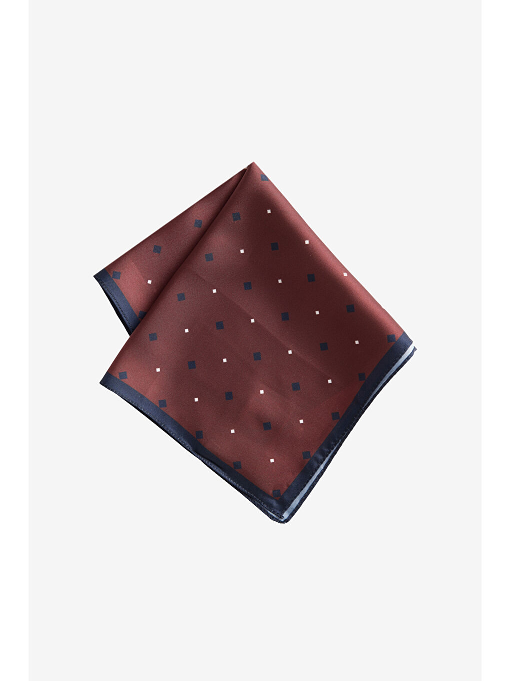 Erkek Kahverengi-Lacivert Desenli Mendil
