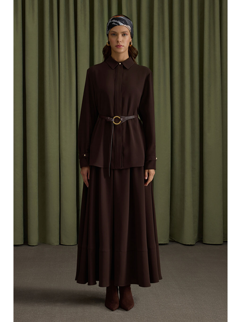 Kahverengi Krep Etek