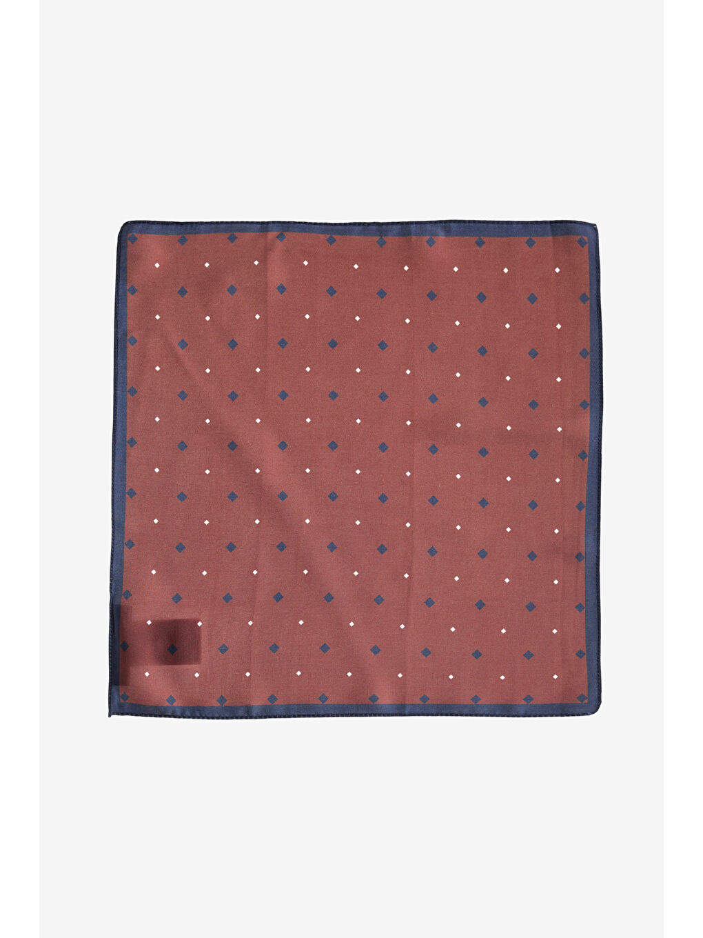 Erkek Kahverengi-Lacivert Desenli Mendil-1