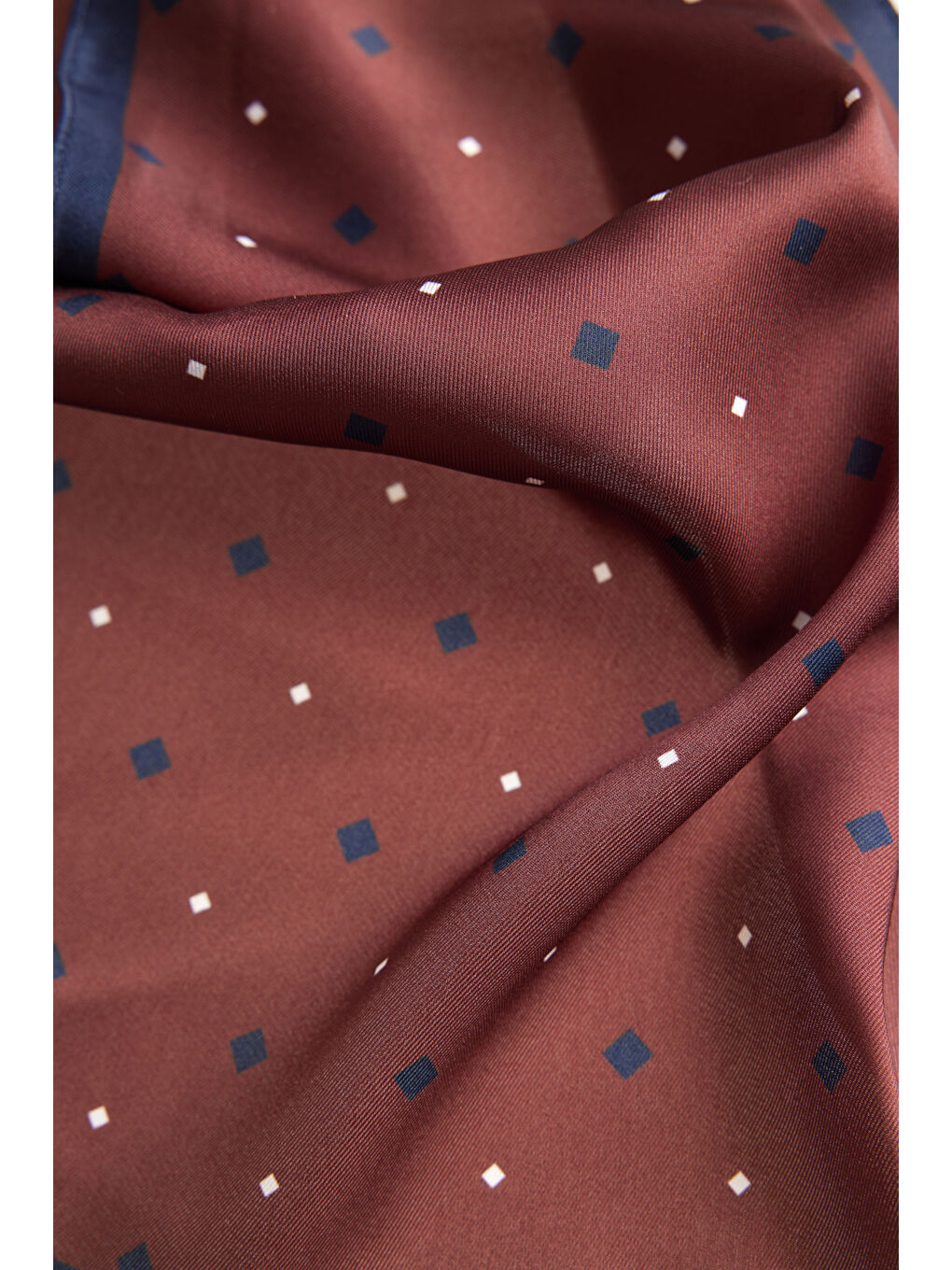 Erkek Kahverengi-Lacivert Desenli Mendil-2