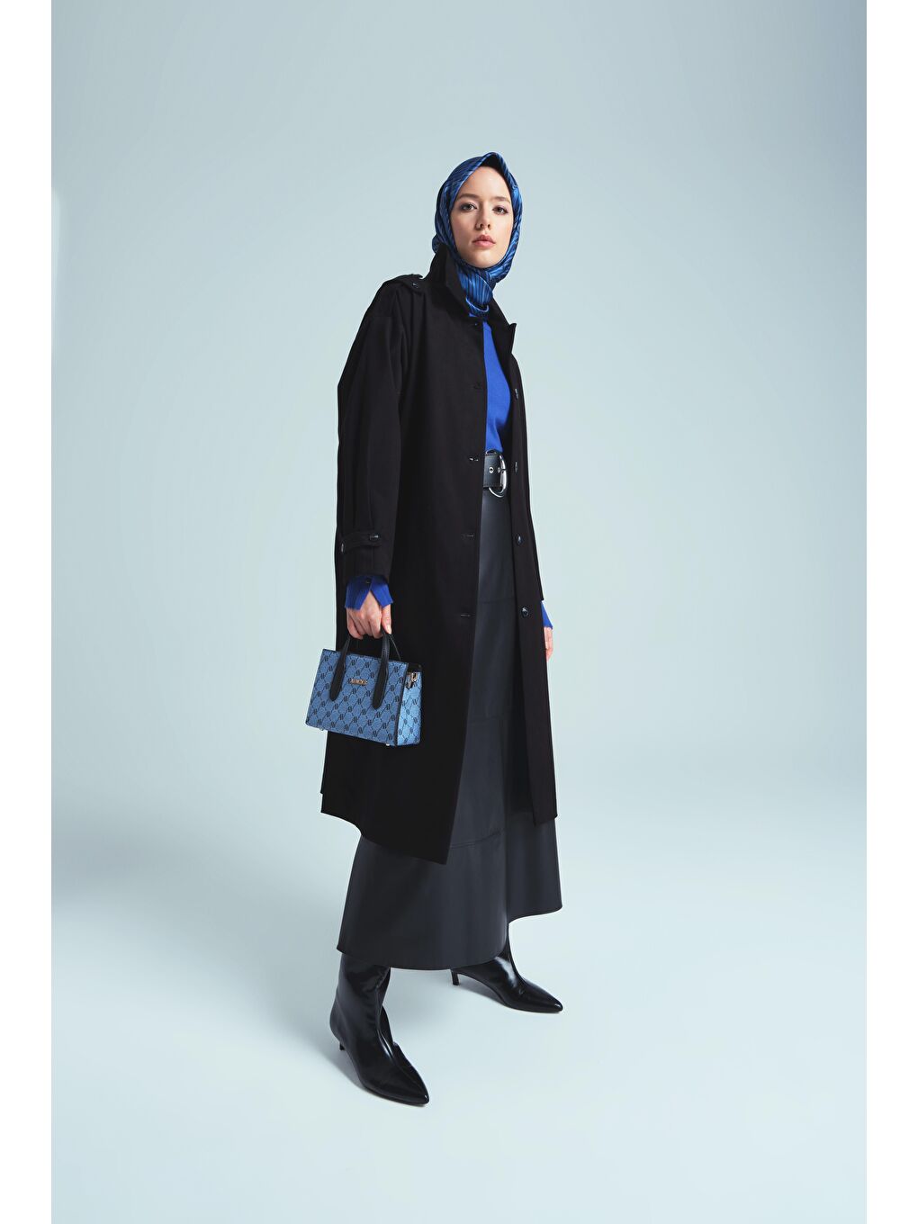 Yarım Astarlı Pamuk Kap 24K7516 Siyah