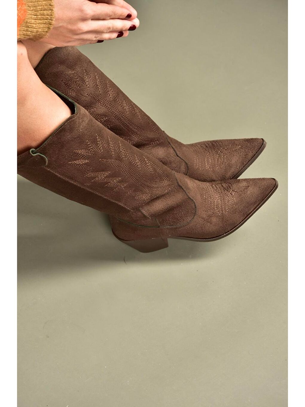 Kahverengi Kadın Çizme T267765202-5