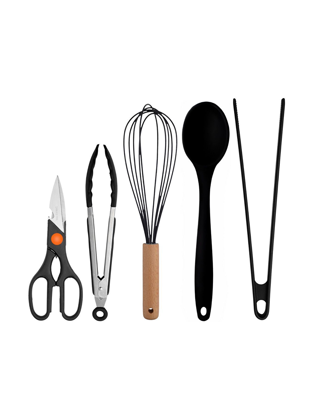 Bej Siyah Bambu Silikon 11'li Set-2