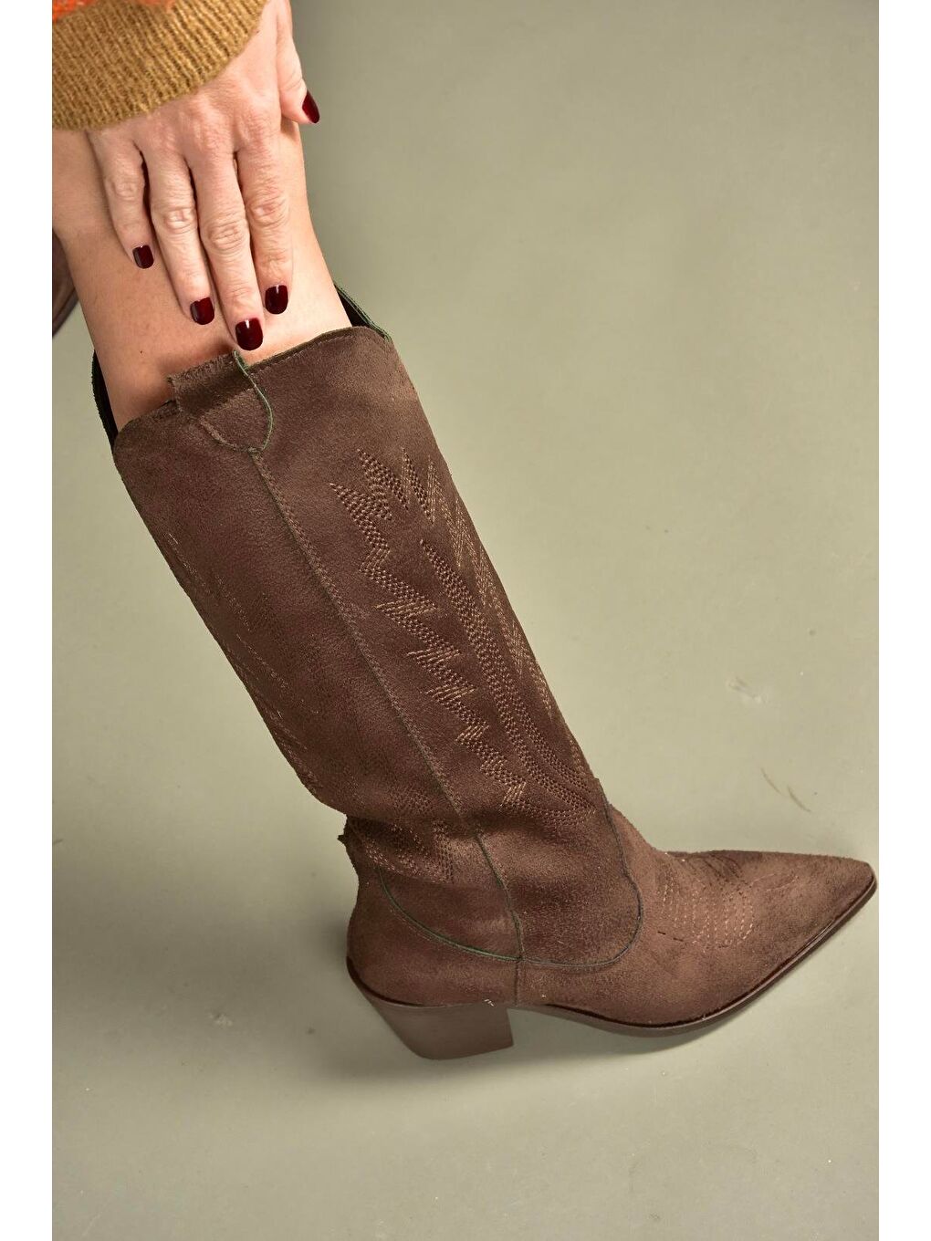 Kahverengi Kadın Çizme T267765202-6