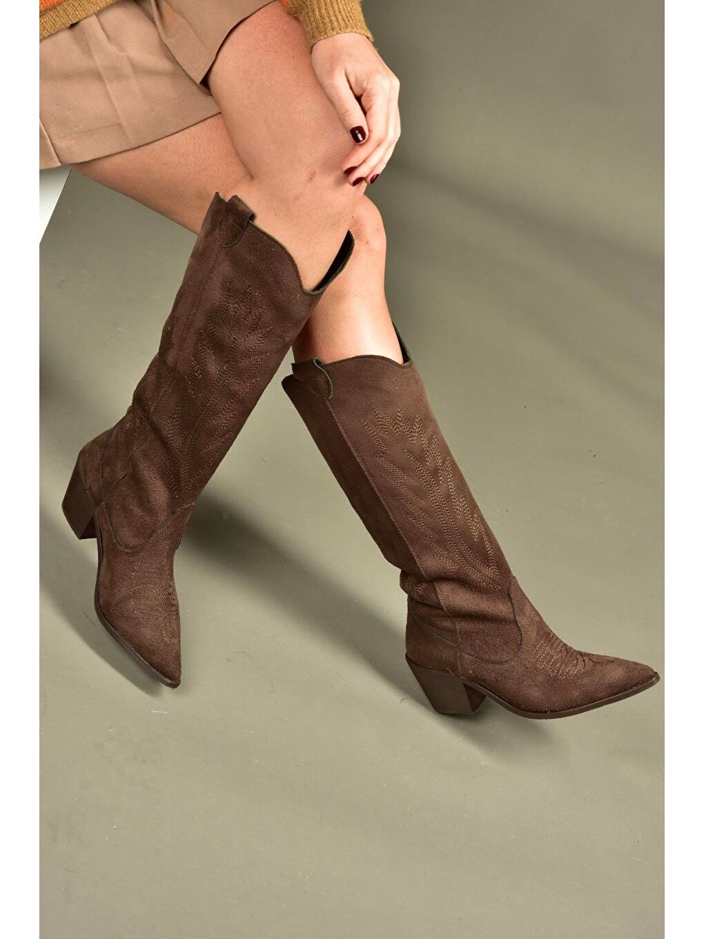 Kahverengi Kadın Çizme T267765202-7
