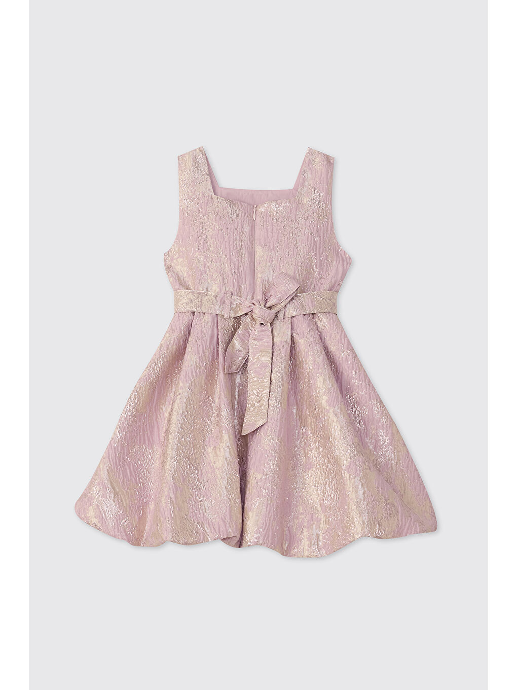 Kız Çocuk Balon Pembe Parti Elbisesi-1