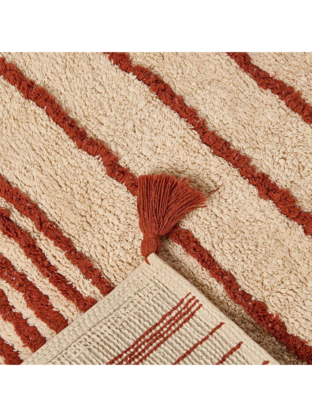 Soft Line Tufting Banyo Paspası - Ekru - 60x90 cm-2