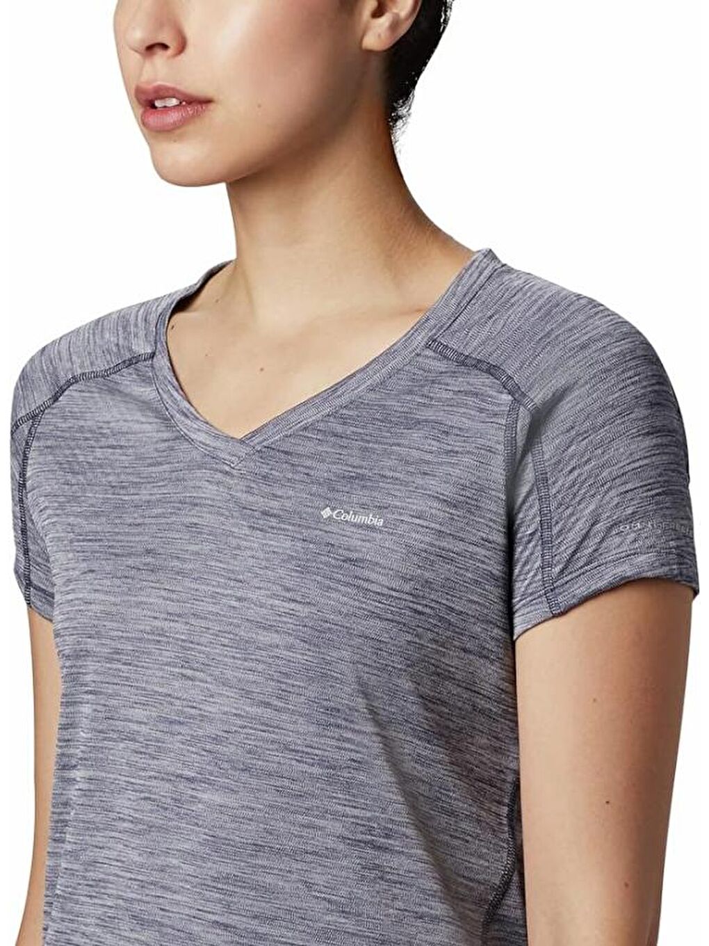 Columbia Lacivert Women's Zero Rules™ Short Sleeve Kadın V Yaka Tişört AL6914-466 - 2