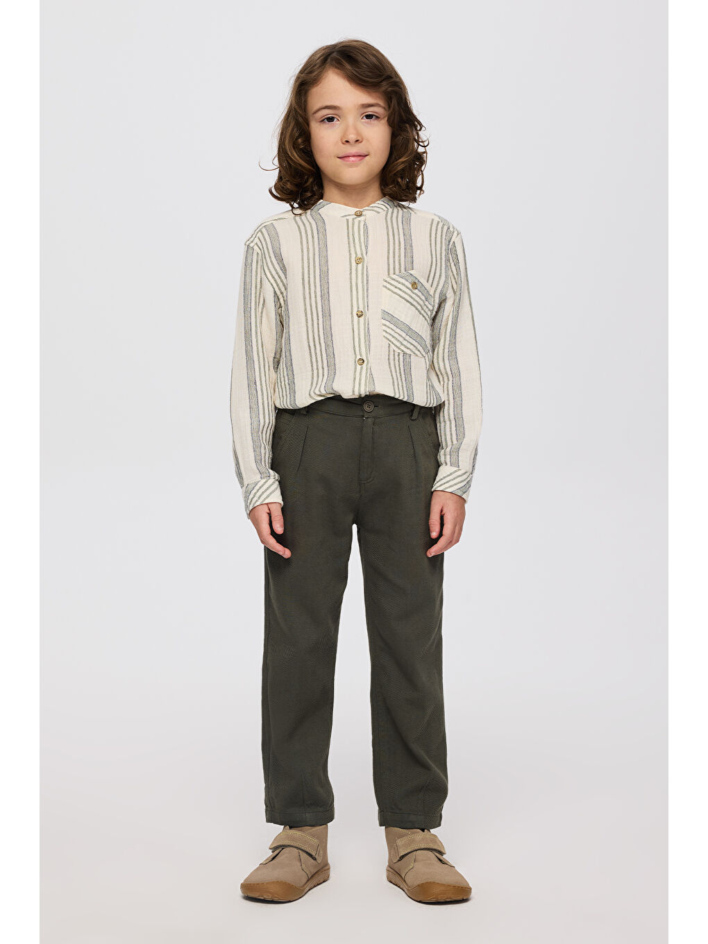 Erkek Çocuk Cepli Haki Pantolon