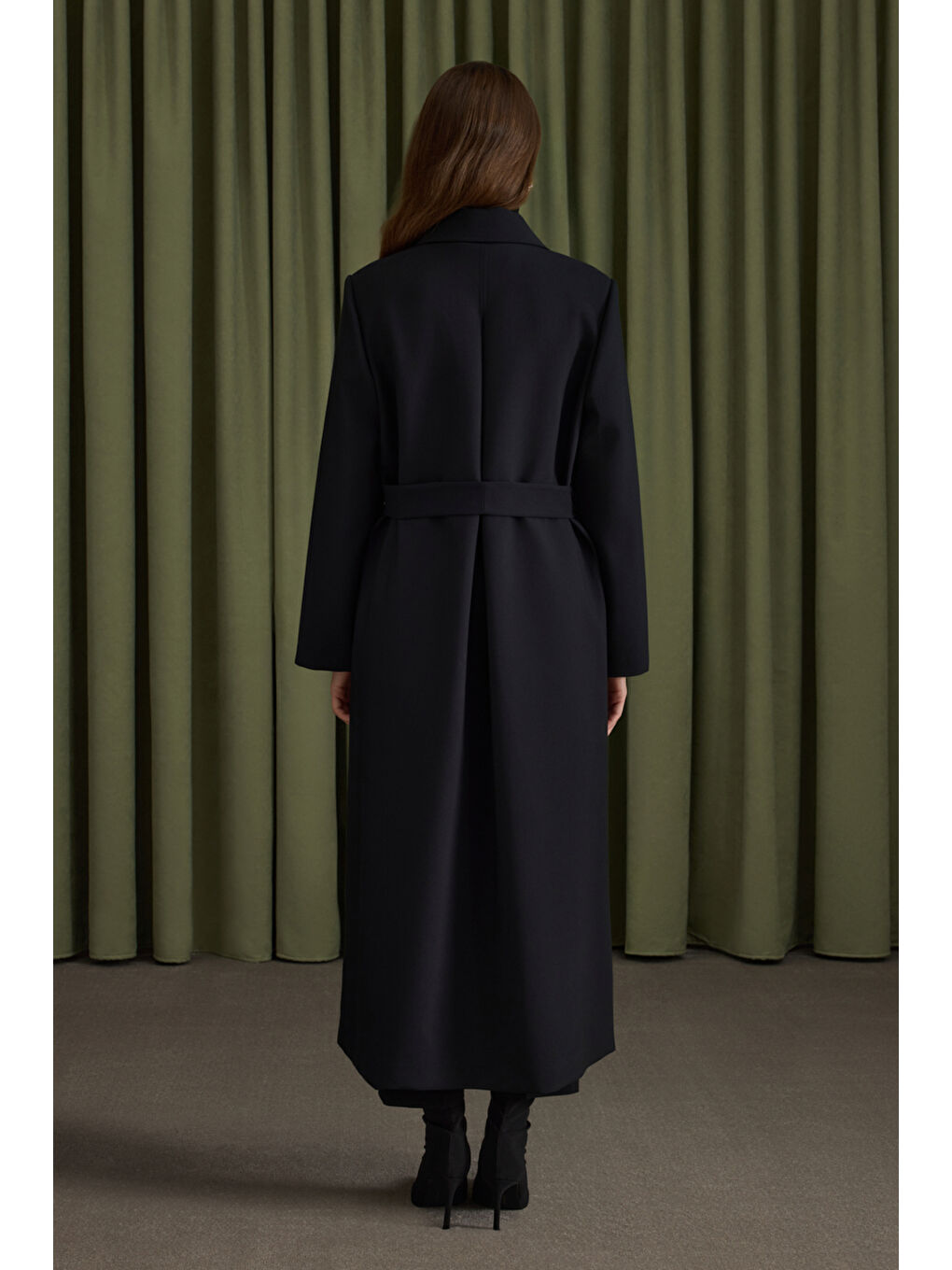 Siyah Dokuma Pardösü-5