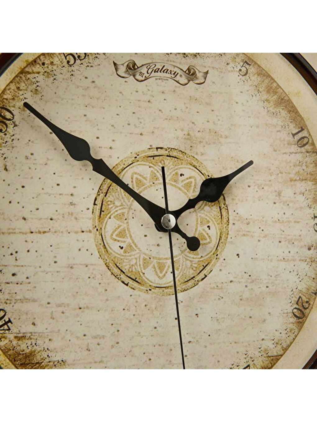 1965-V Kabartma Rakam Duvar Saati - Kahverengi - 44,5 cm-1