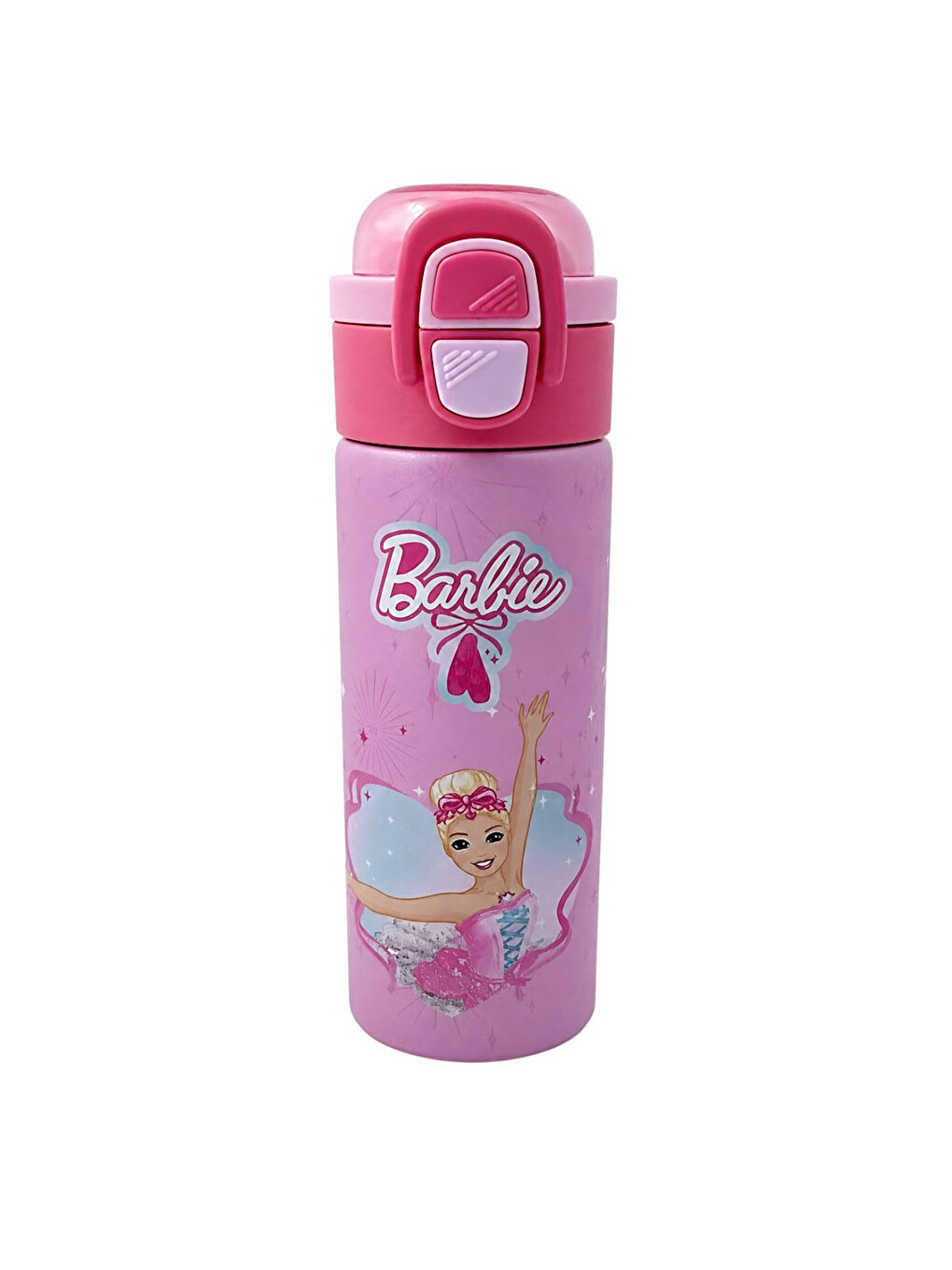 Barbie Çift Fonksiyon Kapaklı Çelik Matara 600ml 3841