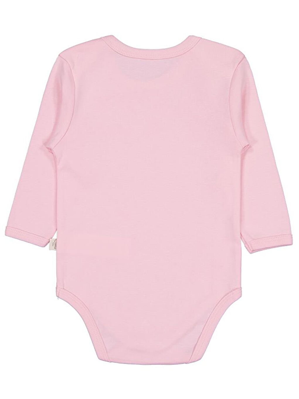 Baby Düz Renkli Uzun Kol 12-36 Ay Çıtçıtlı Badi - Pembe 3-4 Yaş-1