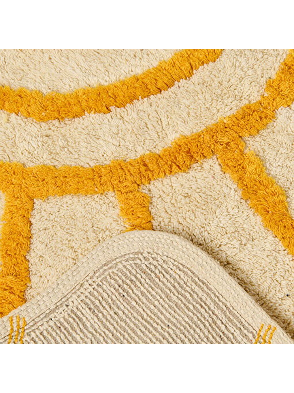 Soft Sun Tufting Banyo Paspası - Ekru - 60x90 cm-1