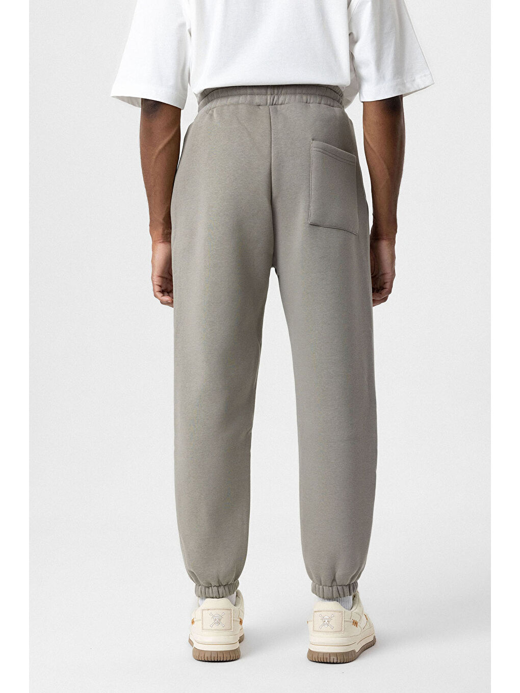 VAMOSCLO Haki Basic Oversize Jogger Erkek Eşofman Altı - 4