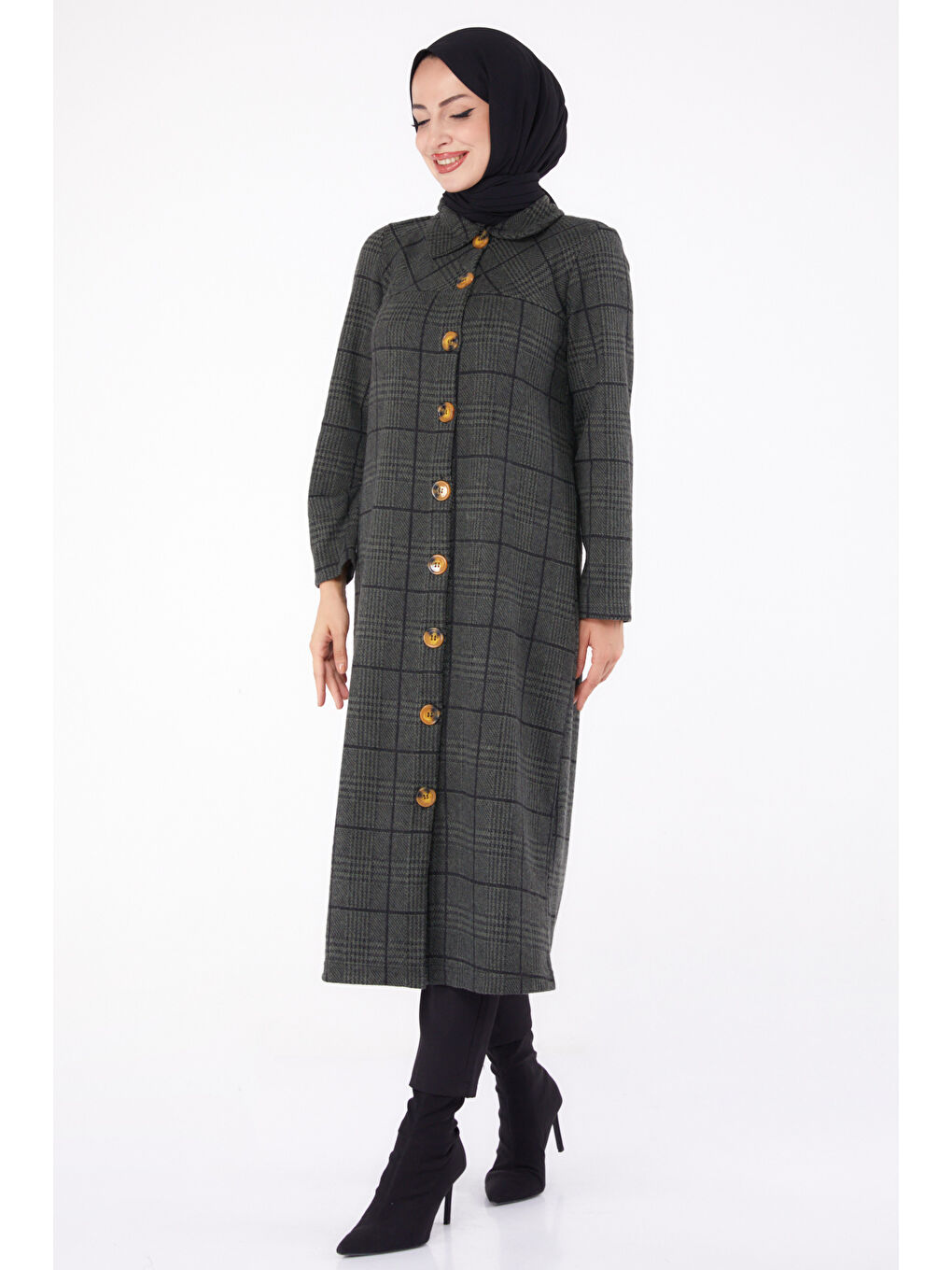 Düğmelı Kap Haki - 13308