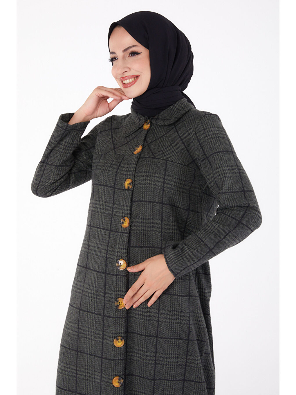 Düğmelı Kap Haki - 13308-2