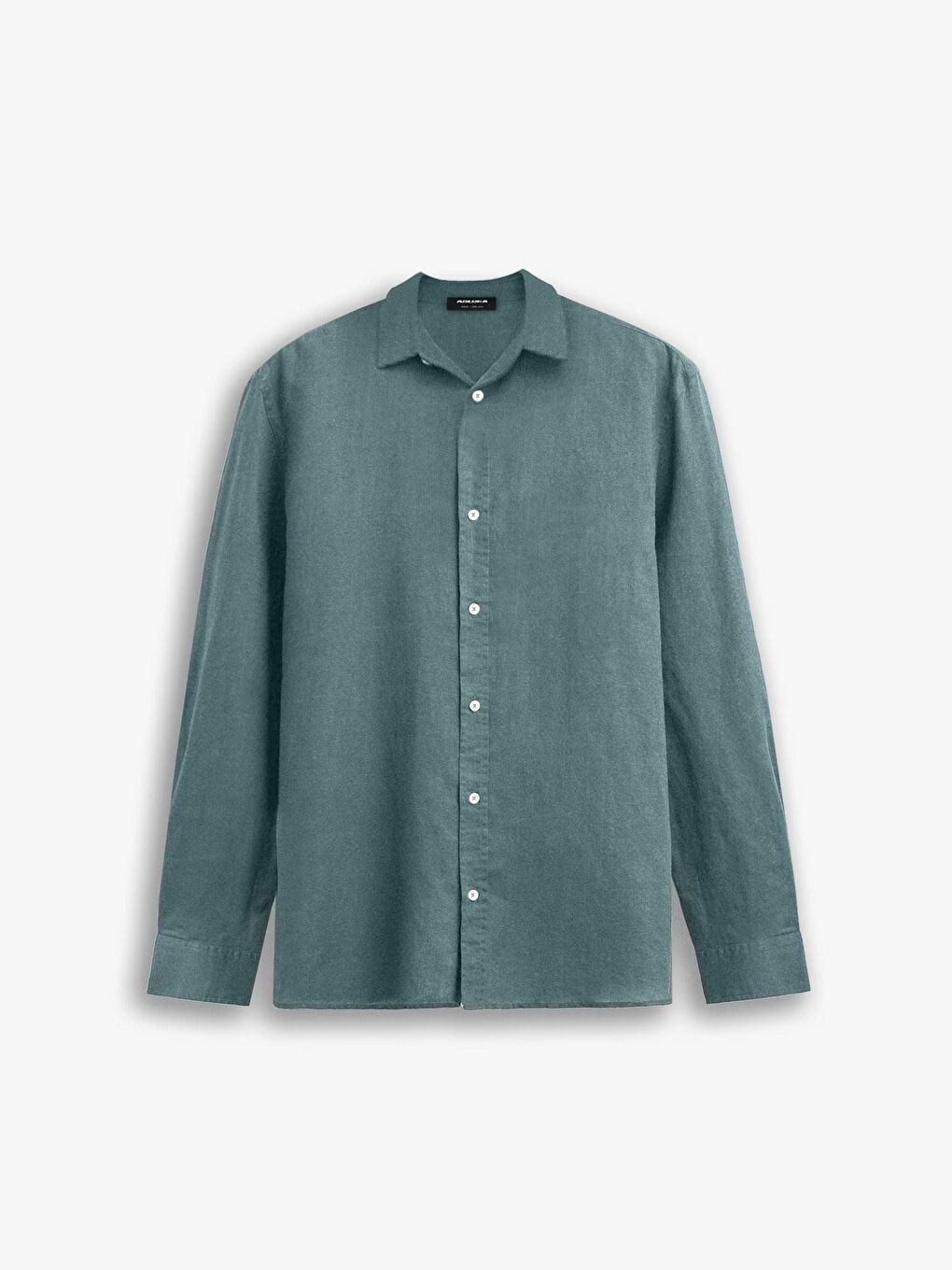 Beyaz Erkek Oversize Basic Rahat Gömlek Mint-1