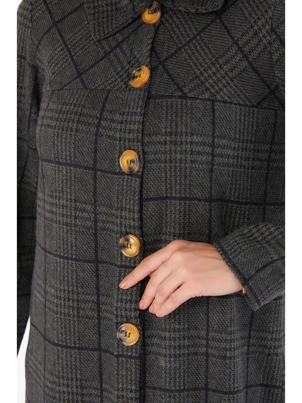 Düğmelı Kap Haki - 13308-5