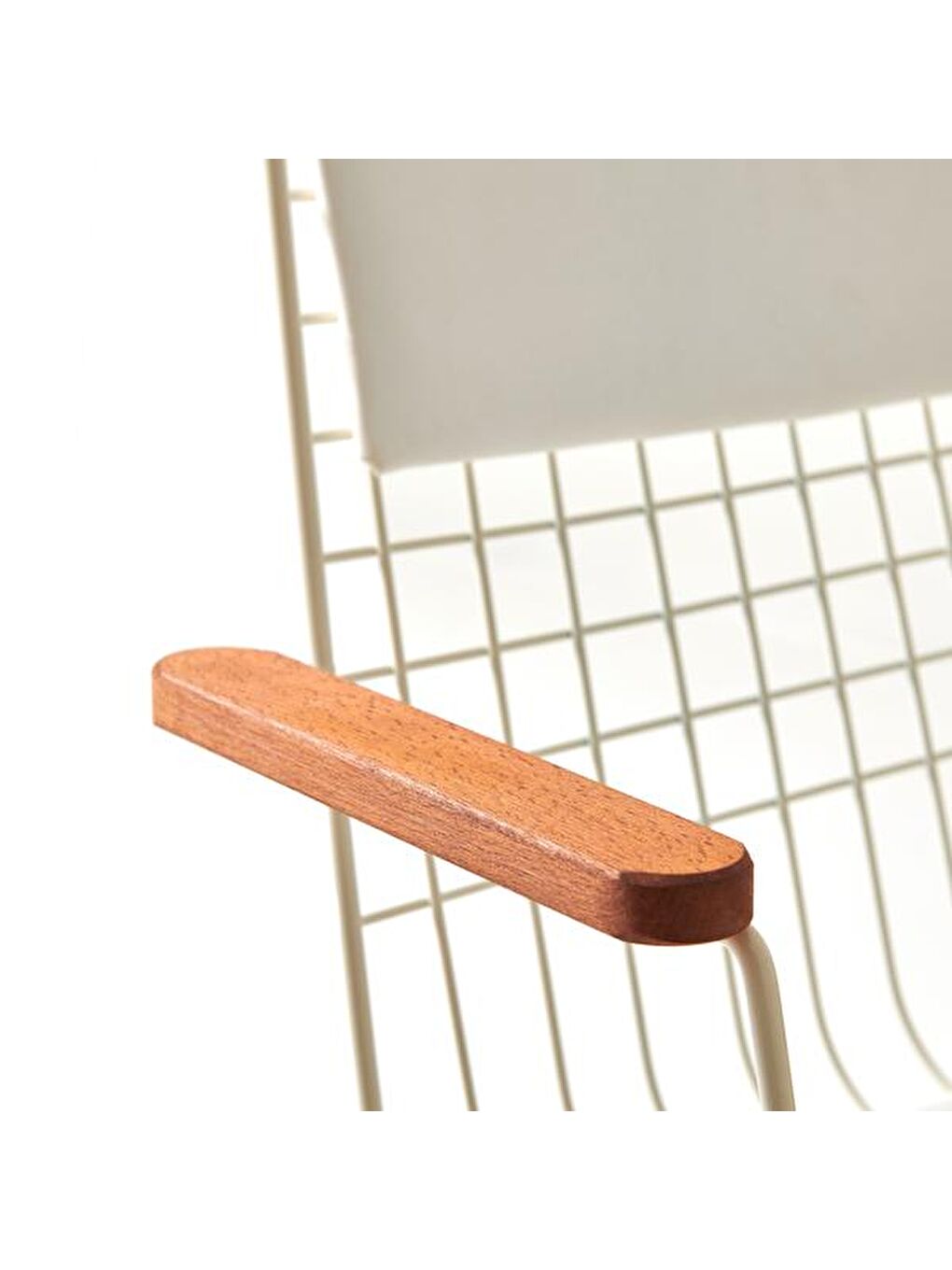 Kollu Tel Sandalye - Beyaz - 83x39x59,5 cm-2