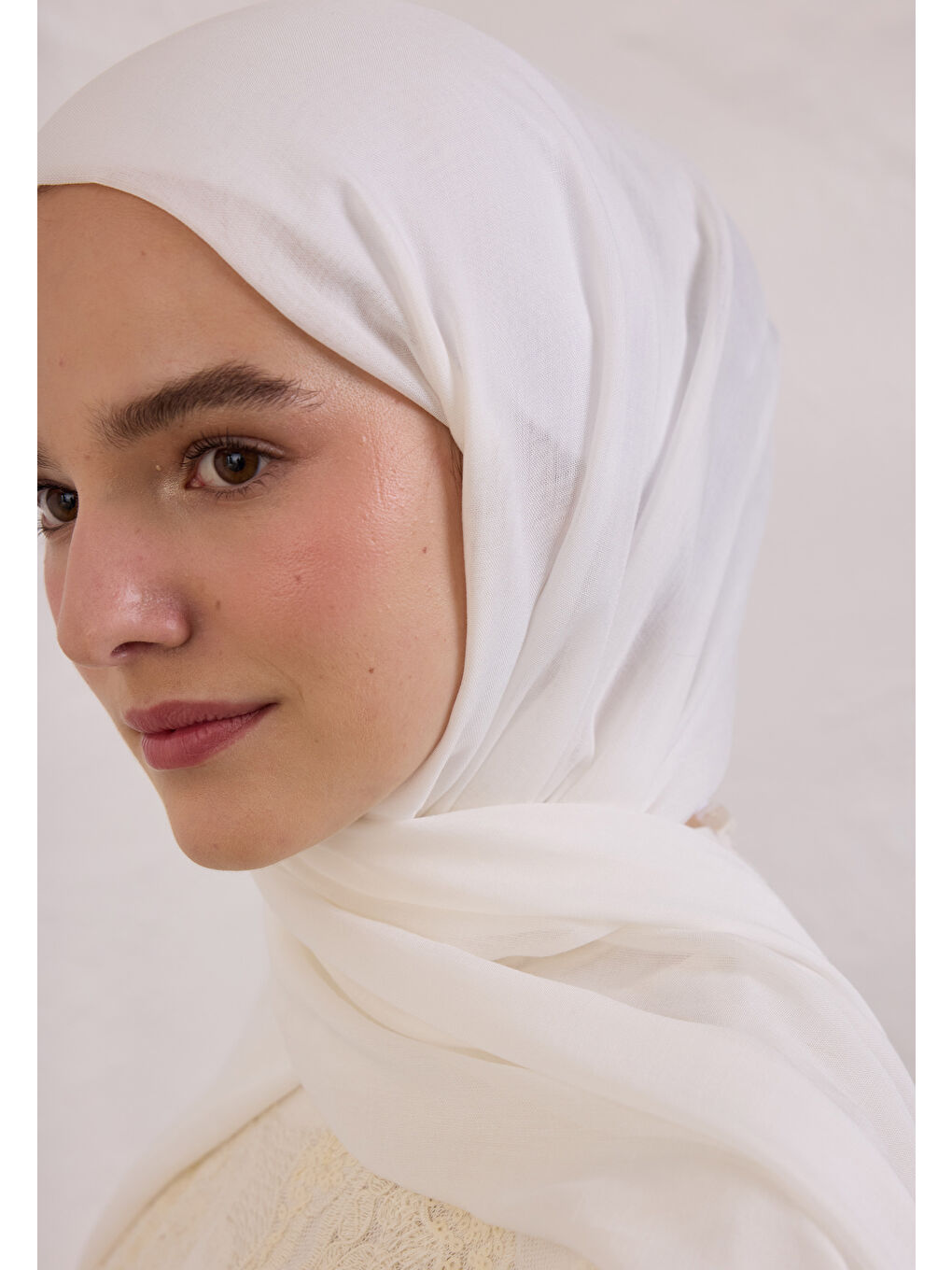 Ekru SOFT VİSKON ŞAL EKRU-1