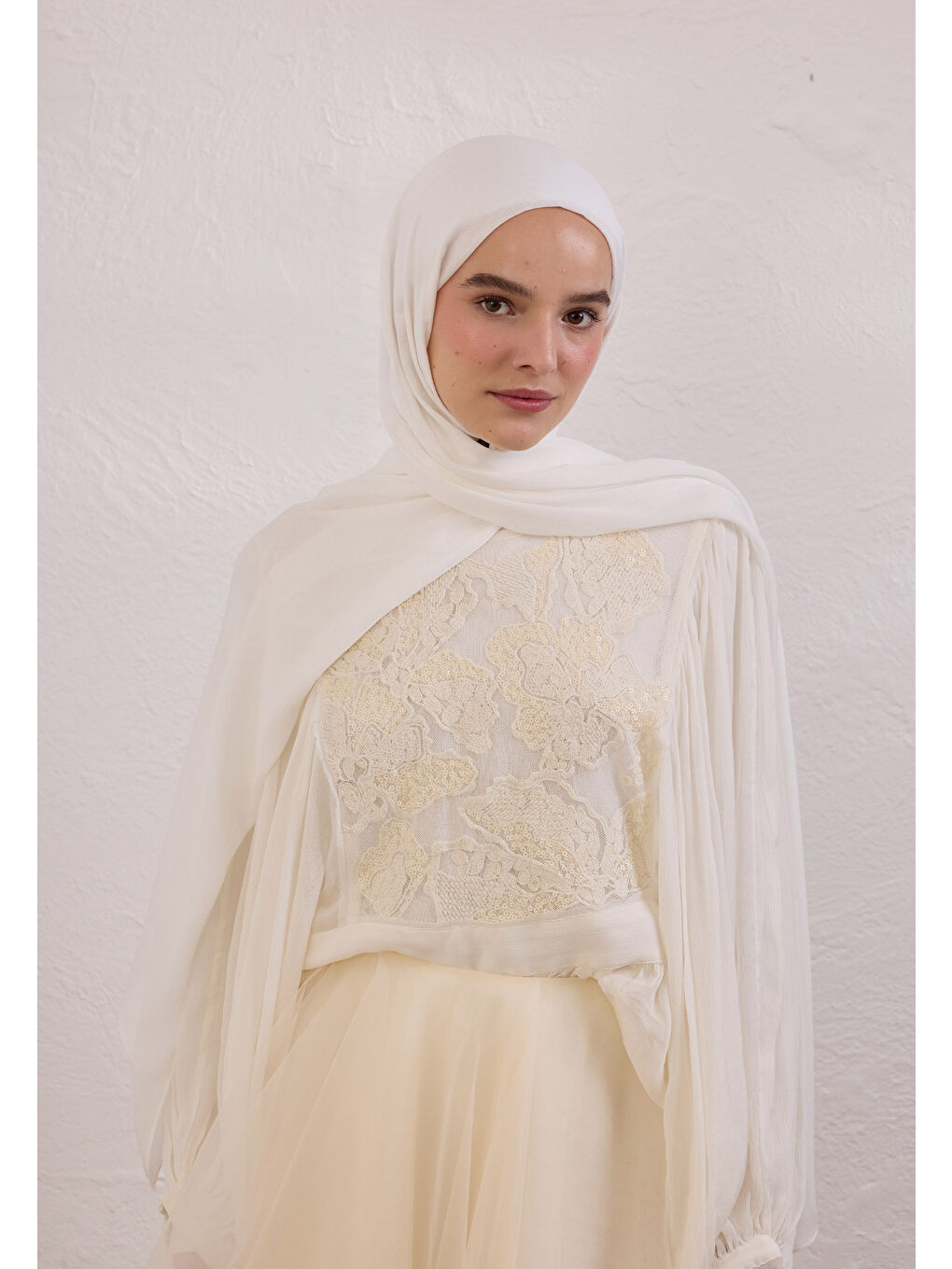 Ekru SOFT VİSKON ŞAL EKRU-2