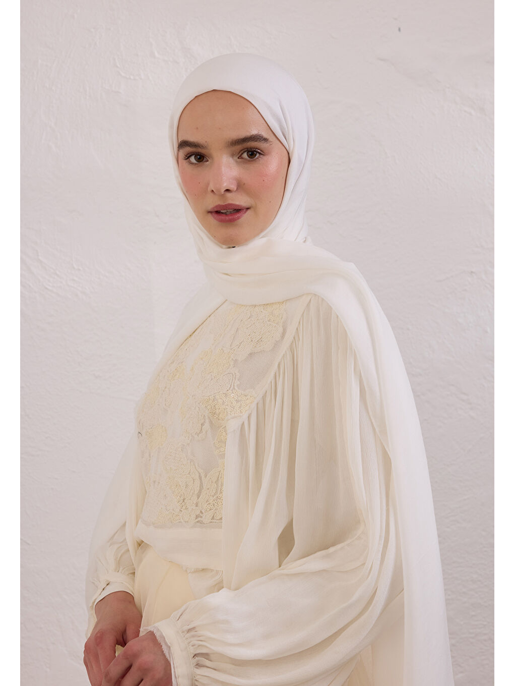 Ekru SOFT VİSKON ŞAL EKRU-3